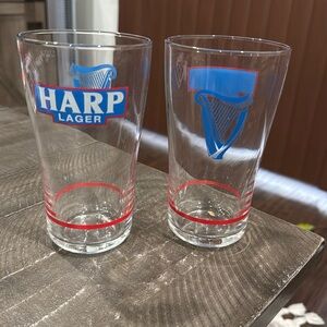 Harp Beer Lager Glasses